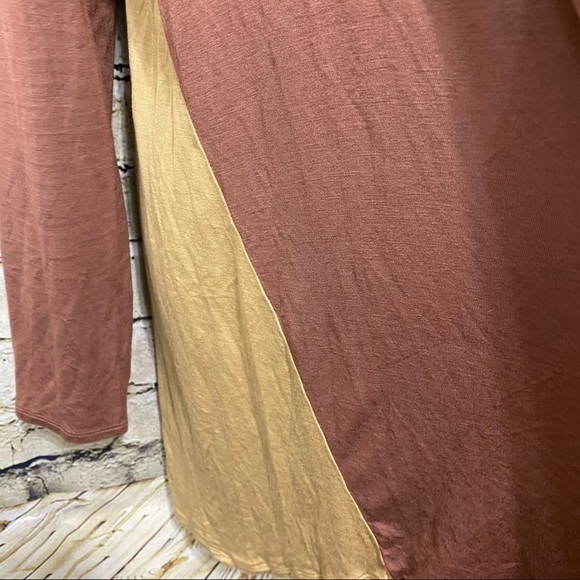 LOGO Layers Brown Goldstein Open Front Cardigan - Picture 2 of 6